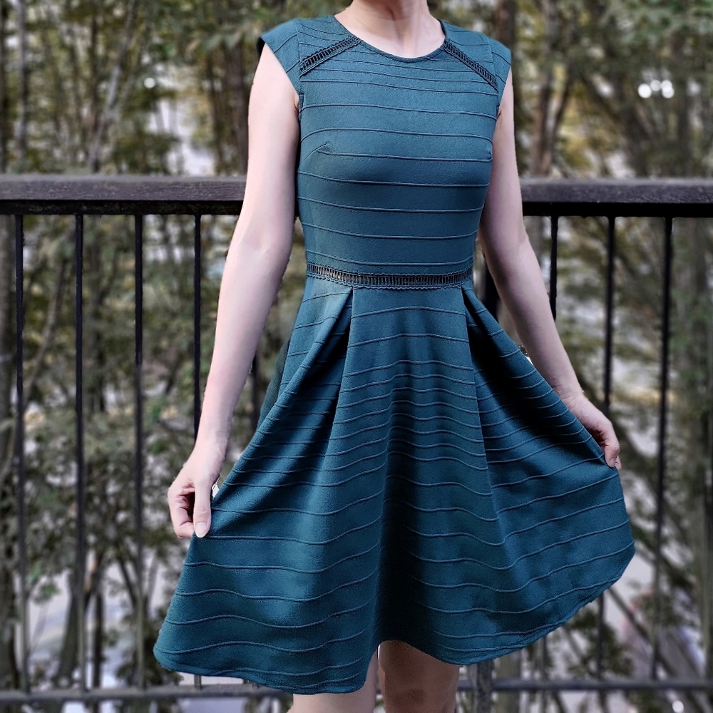 Francesca's Mini Dress dark green XS